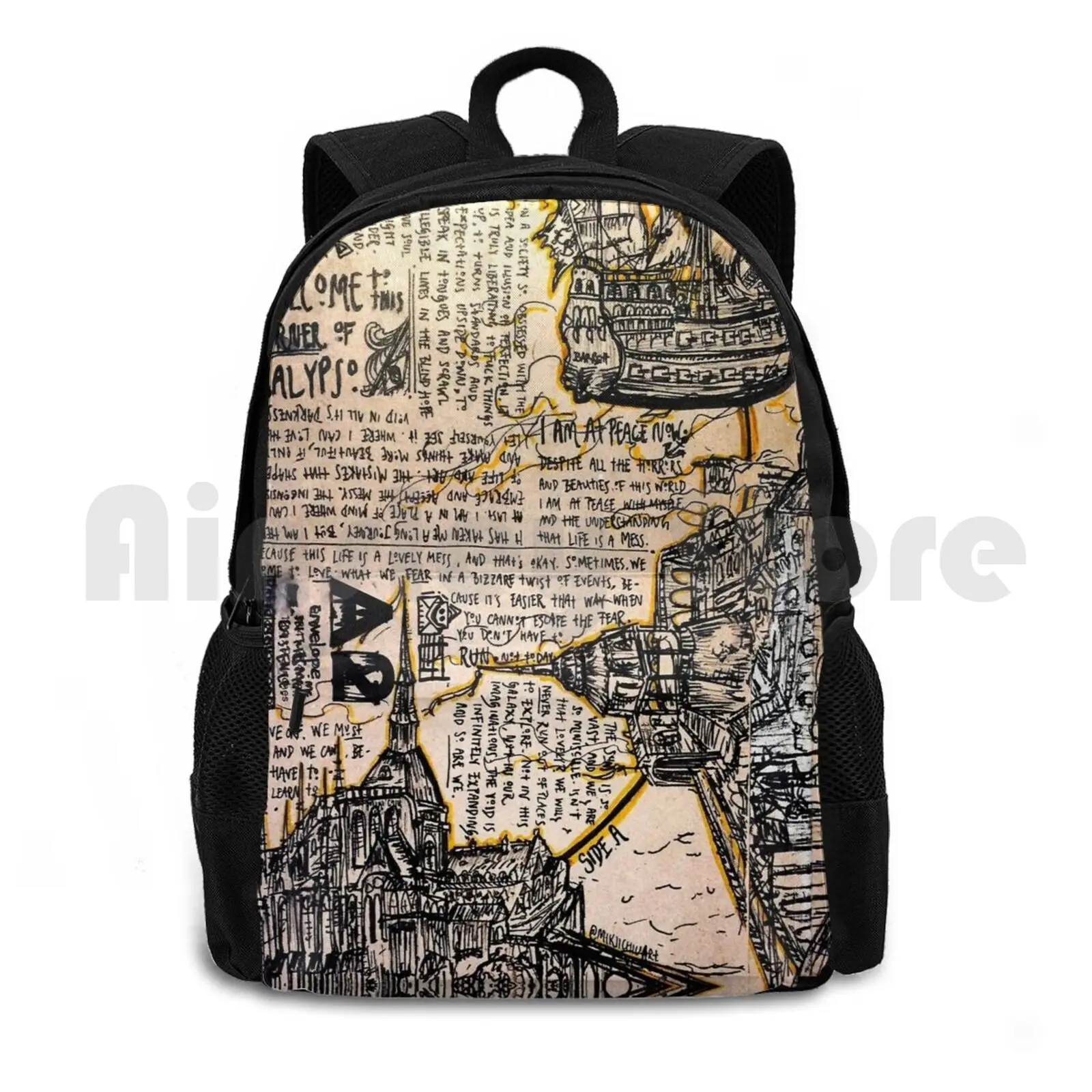 41.1-Calypso ( Side A ) Outdoor Hiking Backpack Waterproof Camping Travel Palaye Royale Emerson Barrett Palaye Calypso Boom