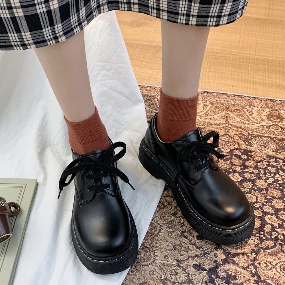 Japanse School Uniform Schoenen Jk Student Schoenen Meisjes Vrouwen Kawaii Lolita Zachte Meisje Ronde Neus Lolita Platform Mary Jane Schoenen