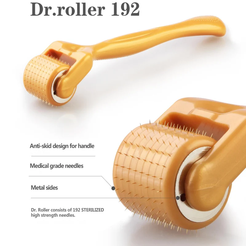 Derma Roller dr.roller 192 needles Micro Needle Mezoroller  Wrinkle Acne Scalp Face Skin Care  Hair Beard Growth Agulha Mento