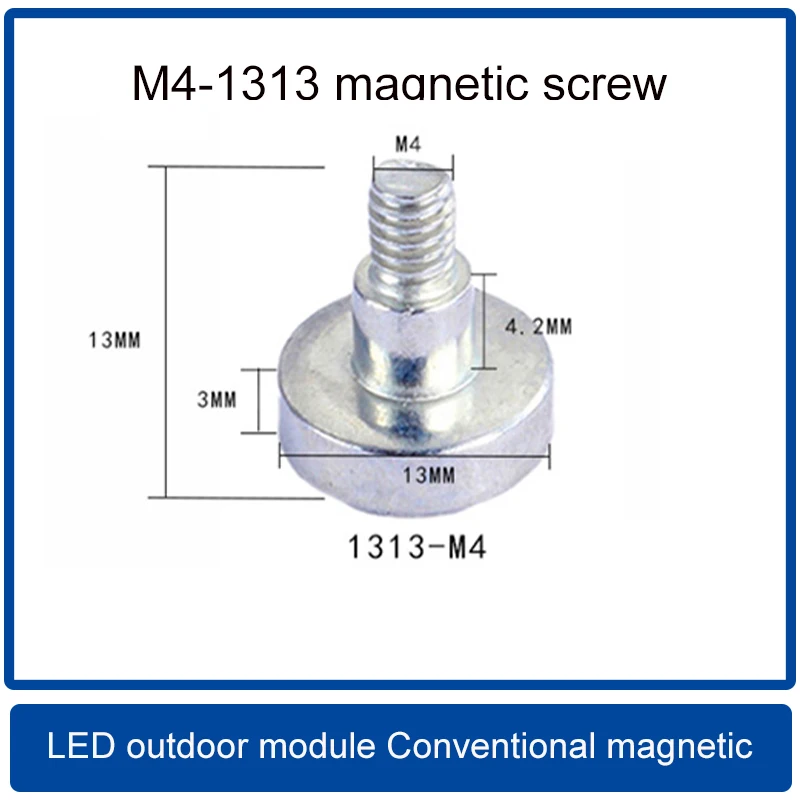 100pcs/bags M4-1313 LED Outdoor Display Powerful Magnet 、Magnet Screw for LED Display Modules