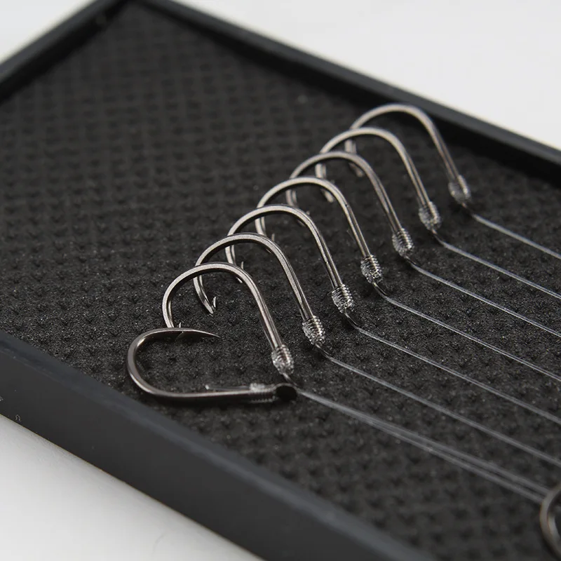 8Pcs/Lot Fishing Hooks Subline Double Hooks Set Fishing Hook Barbe Two-Line Hooks Stainless Steel Fishhooks Sharp Hooks