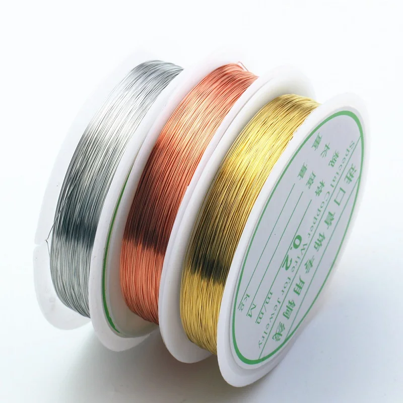 Three Colors Alloy Cord Beading Wire bare copper beading wire  DIY Craft Making Jewelry Earring Pendants Cord String Accessories