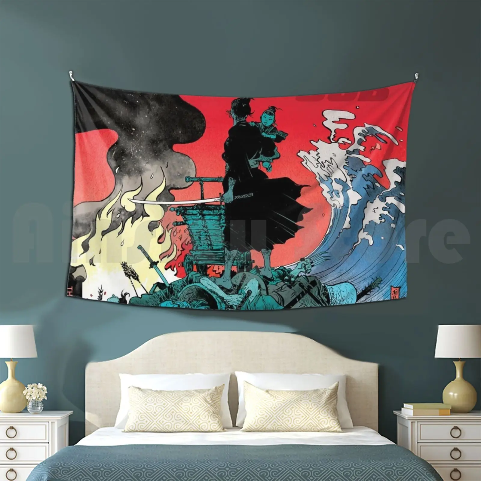 Lone Wolf And Cub Customized Tapestry Shogun Assassin Shogun Assassin Lone Wolf And Cub Lone Wolf Cub