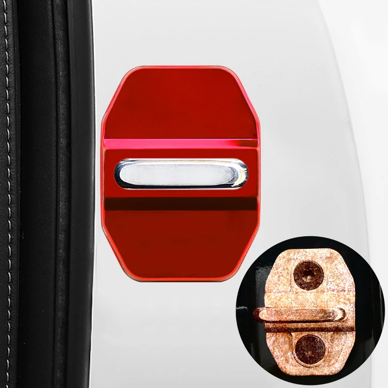 4 قطع غطاء قفل باب السيارة حماية مشبك غطاء الصدأ لسيارات BMW X1 X3 X4 X5 X6 E46 E90 E60 F10 E39 F30 E36 F20 E87 E70 E91 E30