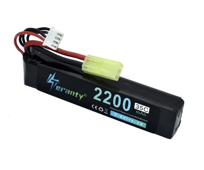 Upgrade Power Water Gun Lipo Battery 3S 11.1V 2200mAh 35C for AKKU Mini Airsoft BB Air Pistol Electric Toys Guns RC Parts 452096