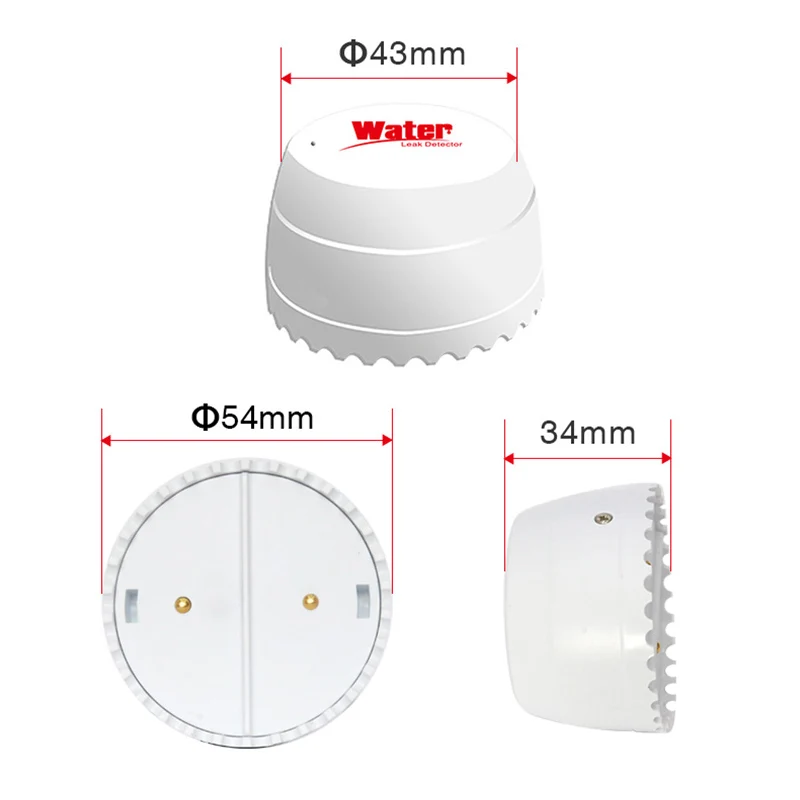 433Mhz Draadloze Waterlekkage Detector Wit Flood Sensor Detecteren Lekken En Overflows Werken Met Smart Home Security Alarm Systeem