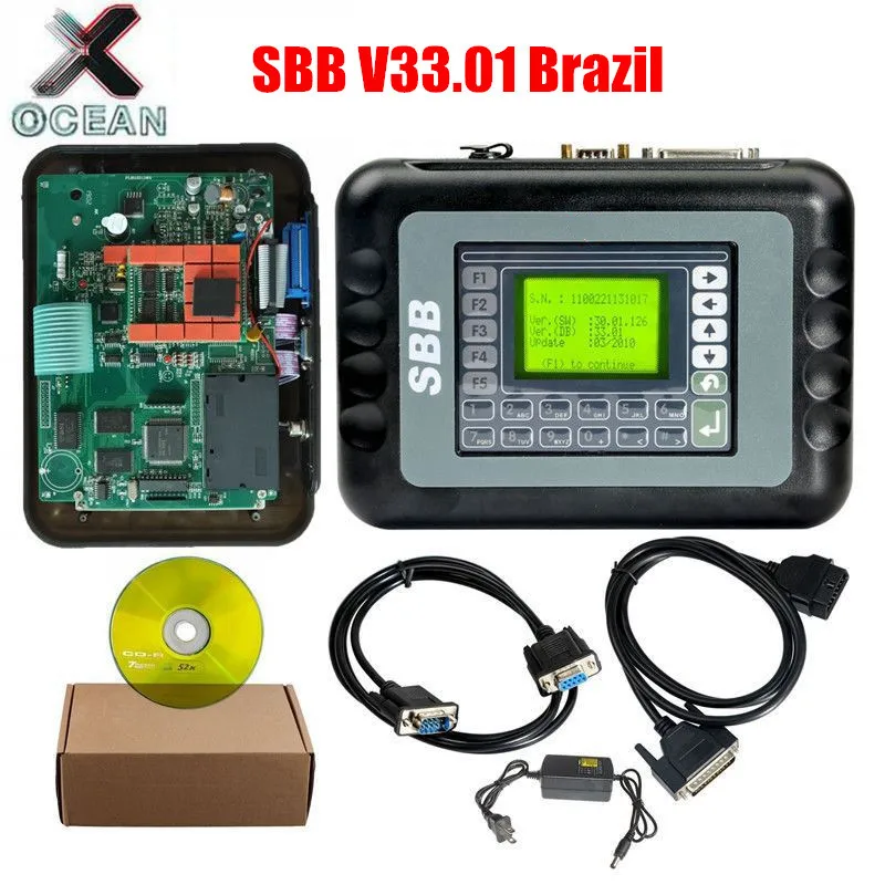 

Real version Sbb V33.01 33.01 Multi-brands Auto Key Programmer Maker add brazil cars For GM Pin Code Immobilizer OBDII KEY Maker