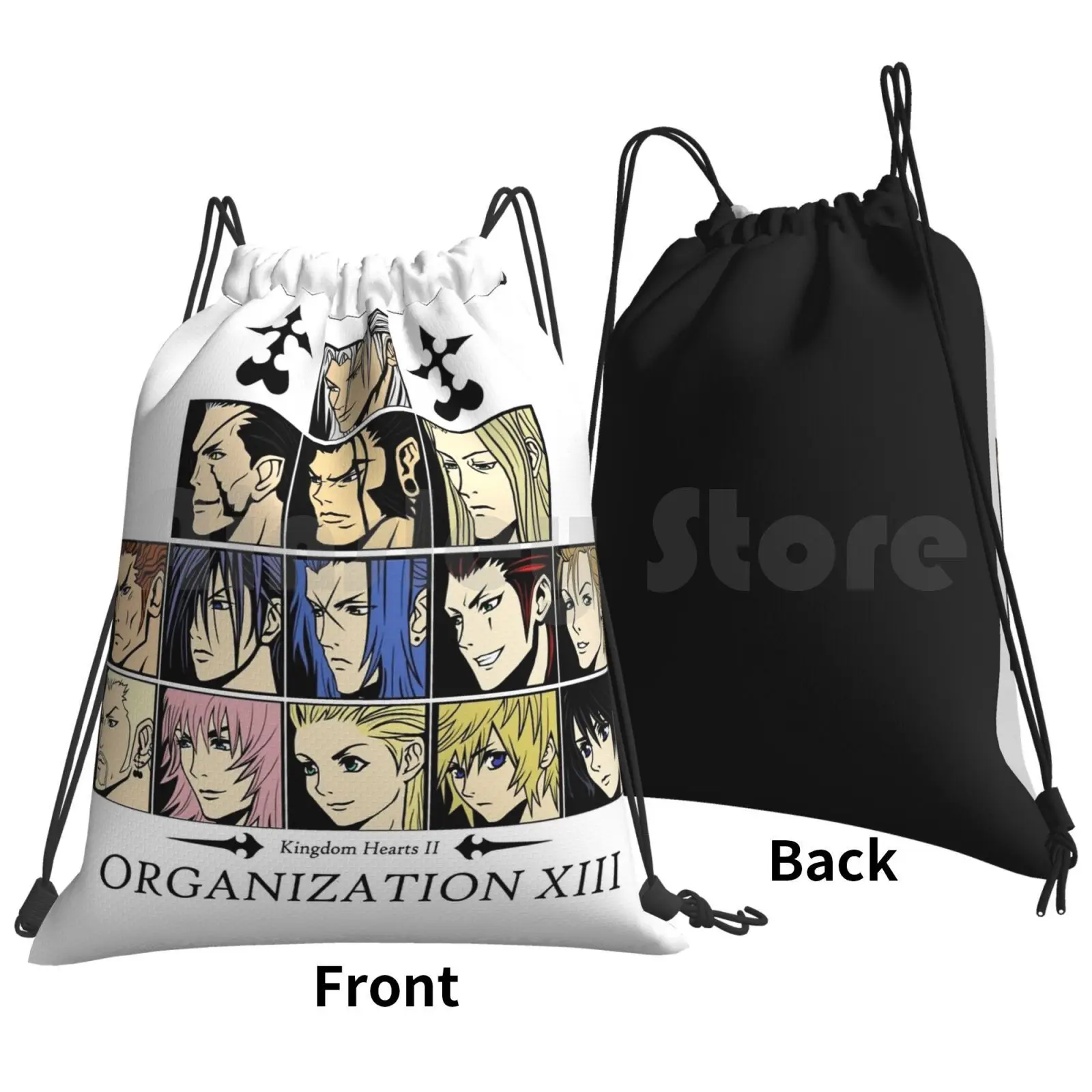 Kingdom Hearts Ii Organization 13 ( Color ) Backpack Drawstring Bag Riding Climbing Gym Bag Kingdom Hearts Kingdom Hearts 2