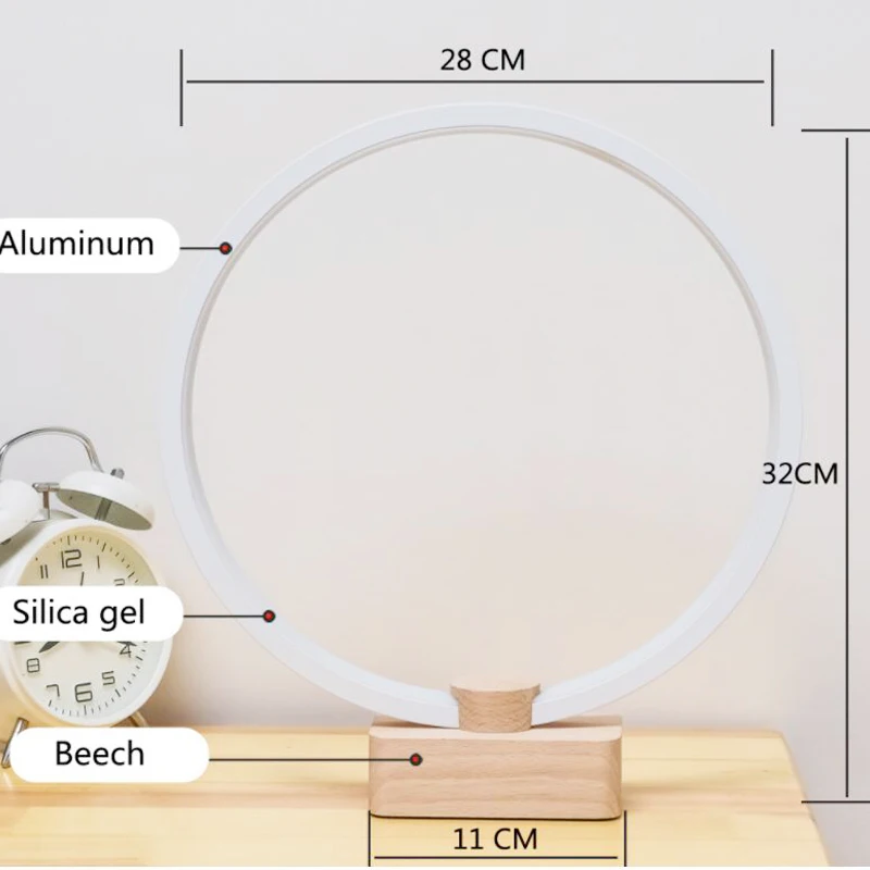 Imagem -05 - Led Escurecimento Madeira Maciça Abajur Quarto Cabeceira Noite Luz Decoração para Casa Criativa Presente Original Housewarming Cores