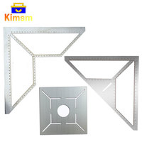 New Style Stainless Steel Thicken Floor Drain Ruler Multifunction Tile Triangle Ruler Multiple Patterns Bathroom Measuring Tools