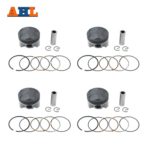 4 juegos de motocicleta STD ~ + 100 tamaño de orificio 56mm ~ 57mm Kit de pistón y anillos para YAMAHA FZR400RR SP 3TJ FZ400 4YR FZR400 RR FZR FZ 400