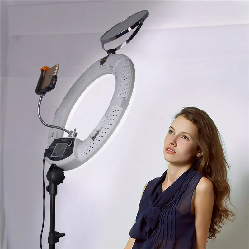 Yidoblo FE-480II Bi-color Photo Studio Ring Light LED Video Light Lamp RC LCD Photographic Lighting 96W 5500K 480LED Lights