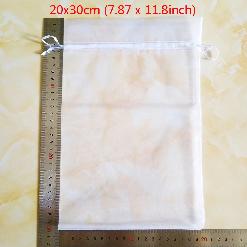 50pcs/lot Small & Large Organza Bag Wedding Pouches Jewelry Packaging Bags Birthday Party Christmas Gift Bags 11 Sizes 24 Color
