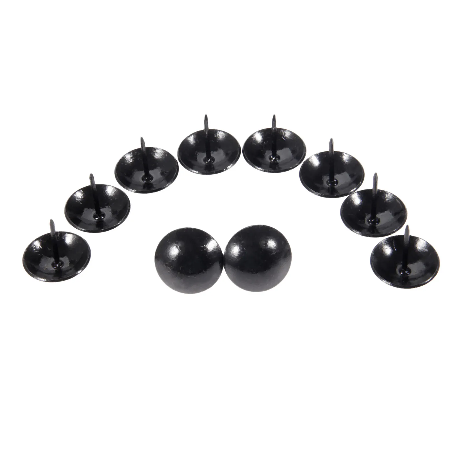 10Pcs 25*25mm Black Upholstery Nails Jewelry Wooden Box Sofa Decorative Tack Stud Pushpin Doornail Furniture Hardware