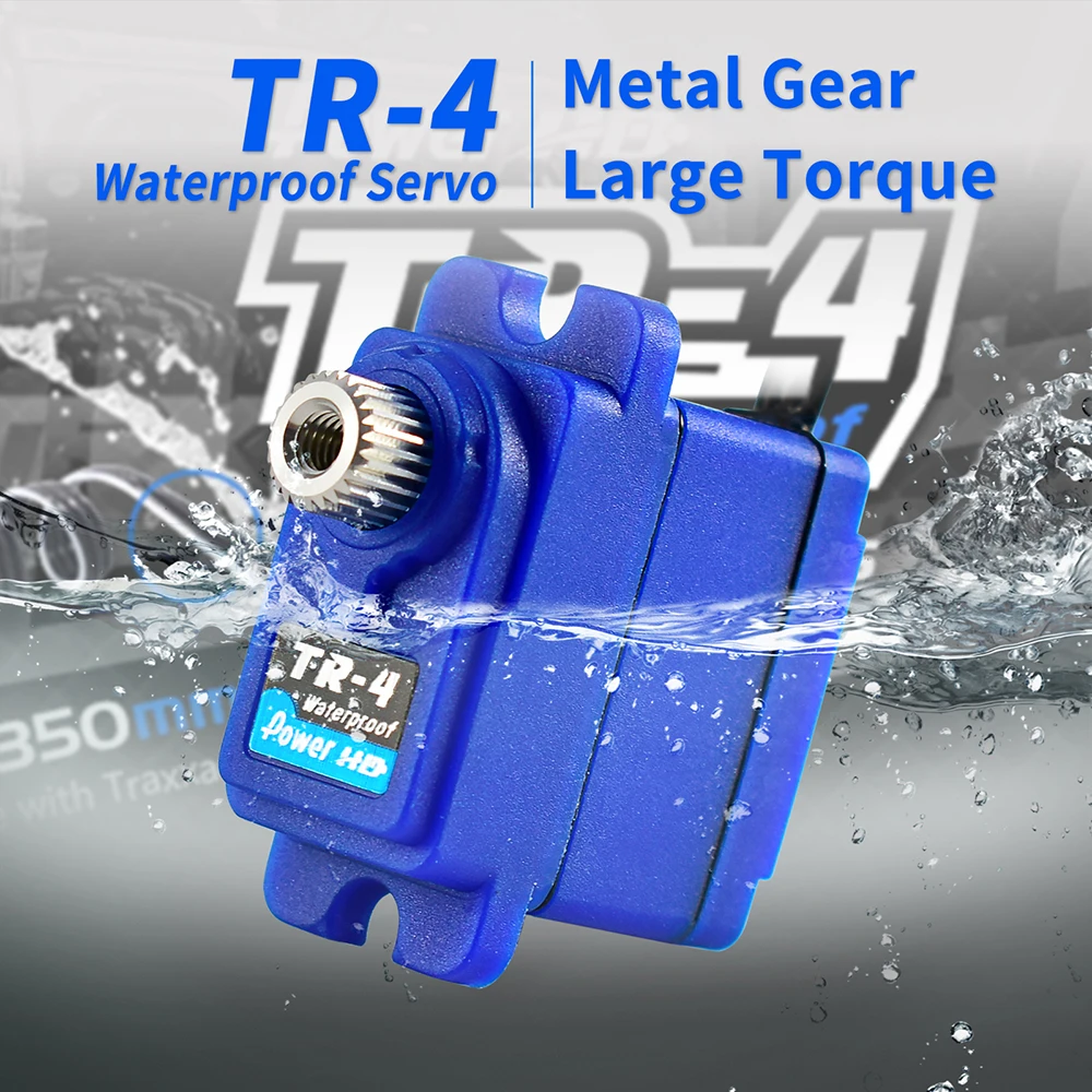 

PowerHD TR-4 TR4 Mini 7.4V 2.6KG Waterproof Metal Gear Servo for Traxxas TRX4 RC Vehicles Model Parts Replaces 2065