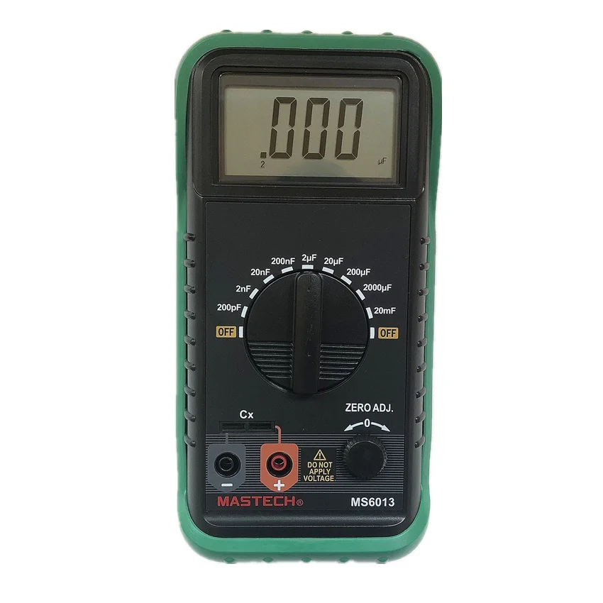 MASTECH MS6013 (MY6013A) 1999 Counts Portable 3 1/2 Digital Capacitance Meter Capacitor Tester 200pF to 20mF