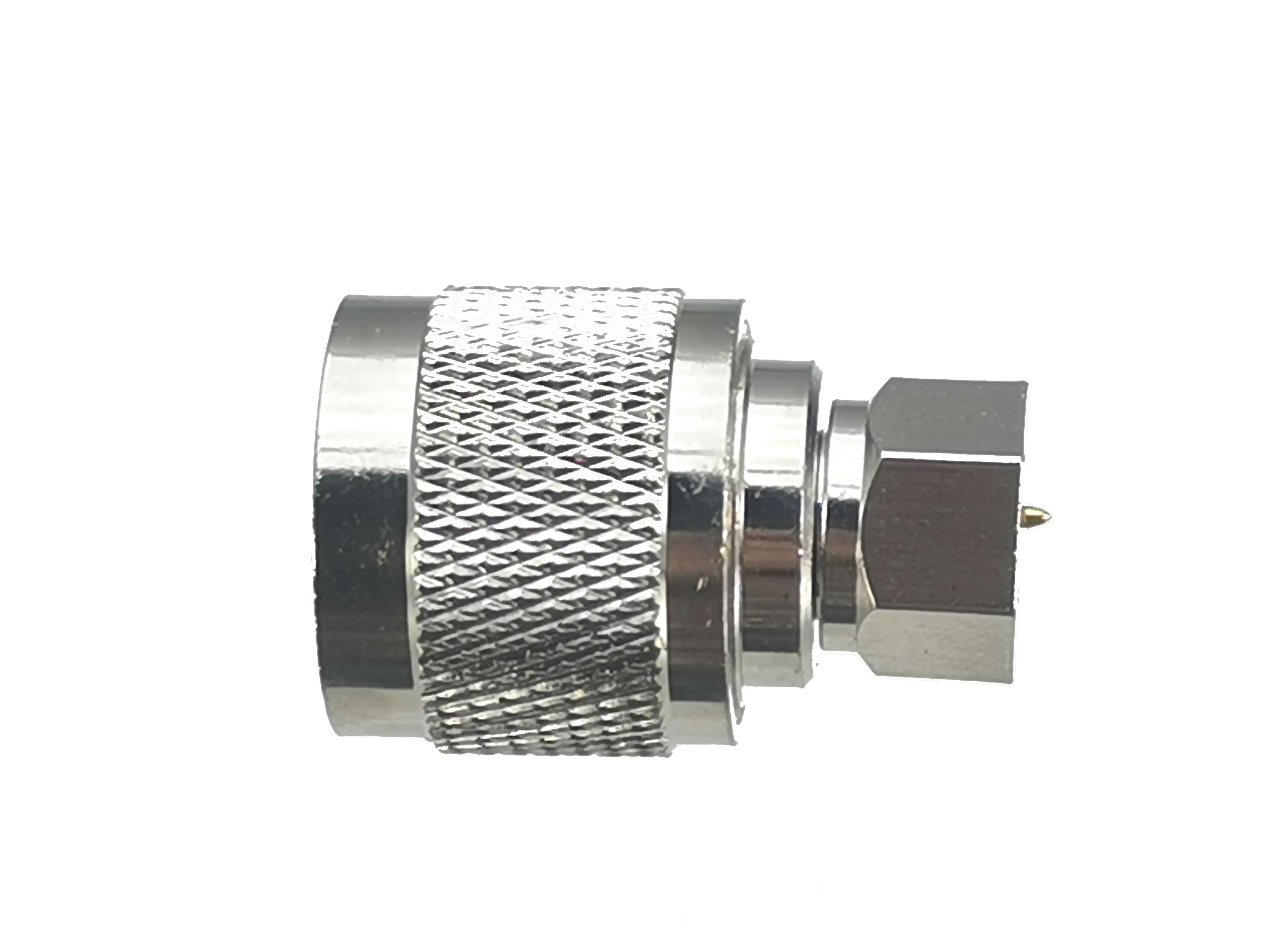 10Pcs Connector Adapter F Tv Stekker Naar N Male Plug Rf Coax Converter Straight Nieuwe Messing