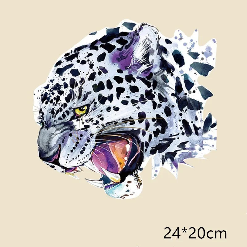 Iron on Animal Patch Leopard Patches for Clothing Badge Stickers on Clothes Heat Transfer for T-shirt Applications DIY Appliques