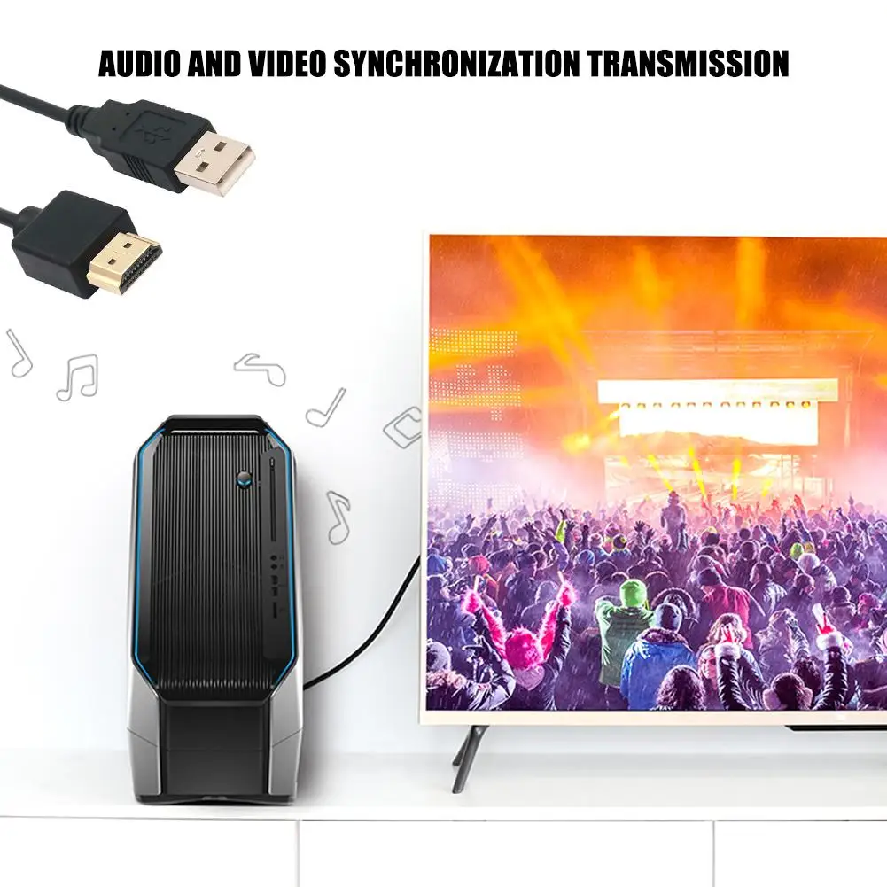 Cable de alimentación para ordenador portátil, dispositivo inteligente compatible con HDMI, macho, Famel HDMI, compatible con USB