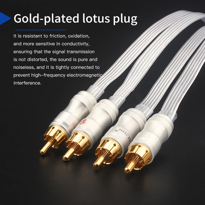 

hifi OCC Silver Plated HiFi RCA Audio Signal Cable Amplifier Decoder Line