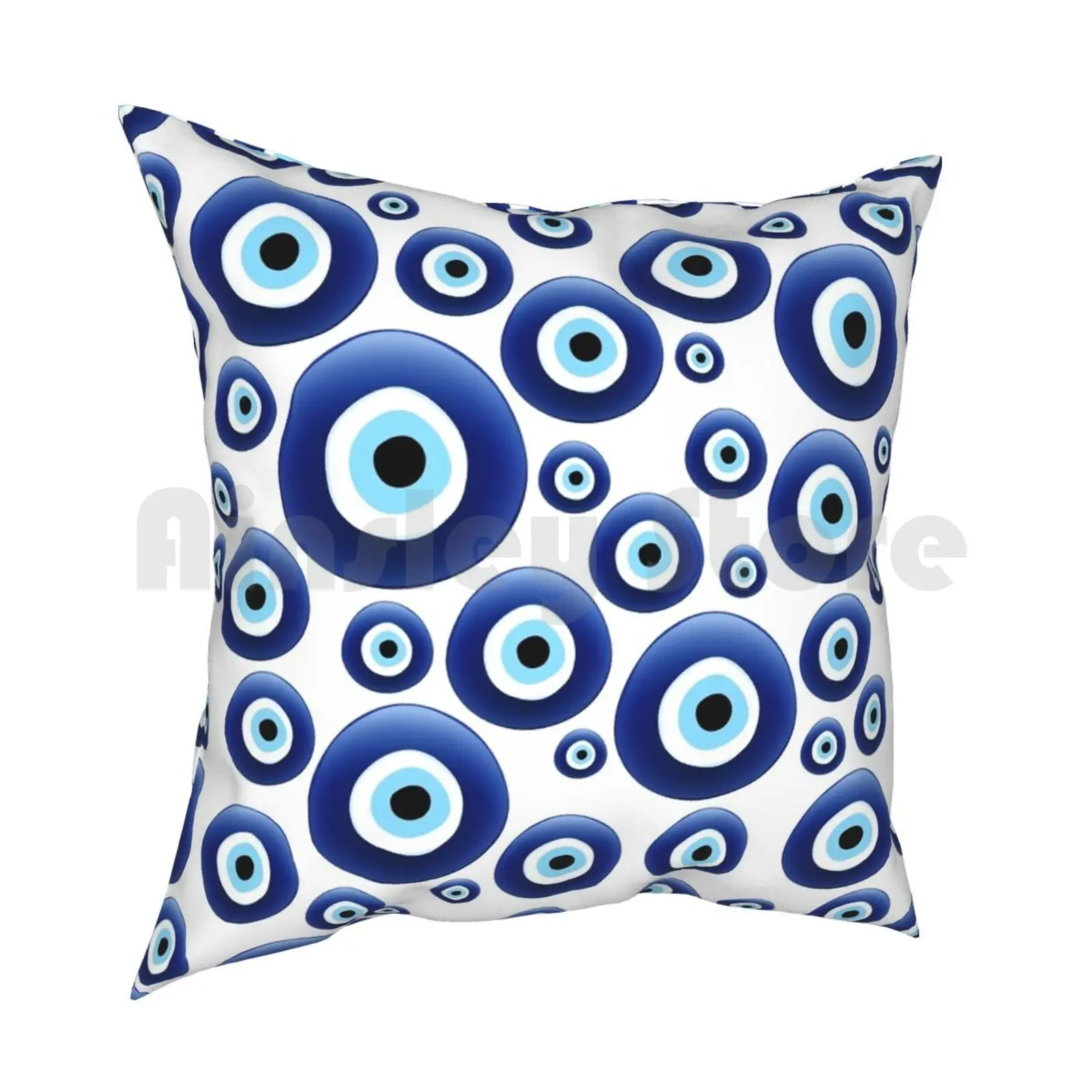 Mediterranean Evil Eye Pillow Case Printed Home Soft DIY Pillow cover Evil Eye Mati Greek Charm Eye Mediterranean Lucky