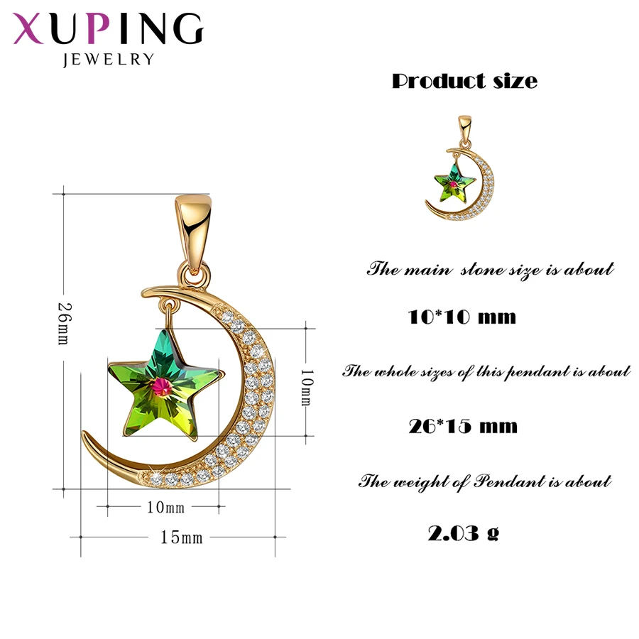 Xuping Jewelry Hot Sale Charm Lucky Fashion Women Pendant Necklace with Star Shape Crystal A00623257