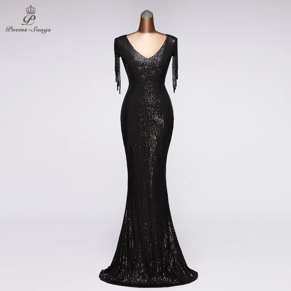 

Elegant Sequin Evening dress party dresses robe de soiree vestidos de noche prom long dress women dress