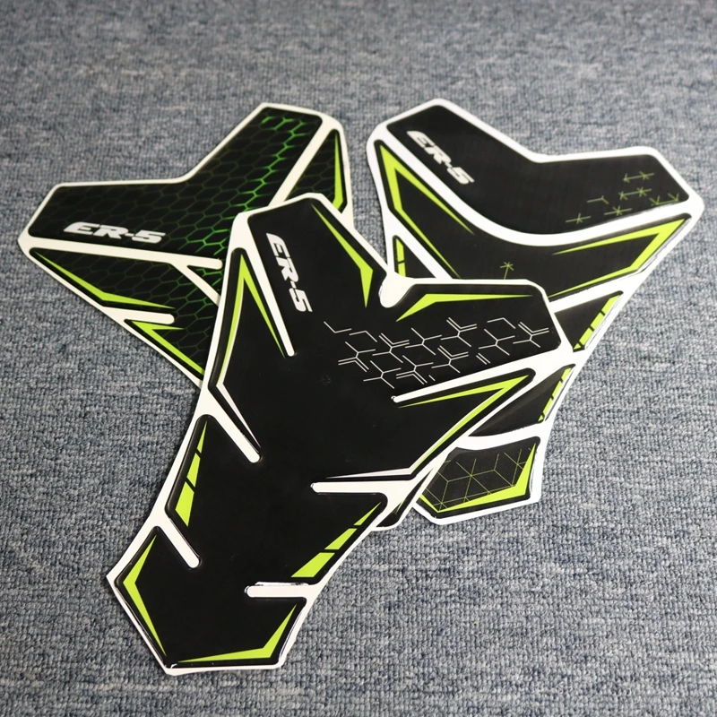 

For Kawasaki ER-5 ER5 ER 5 3D Reflective Fuel Tank Sticker Cover Pad Motorcycle Decorative Decal