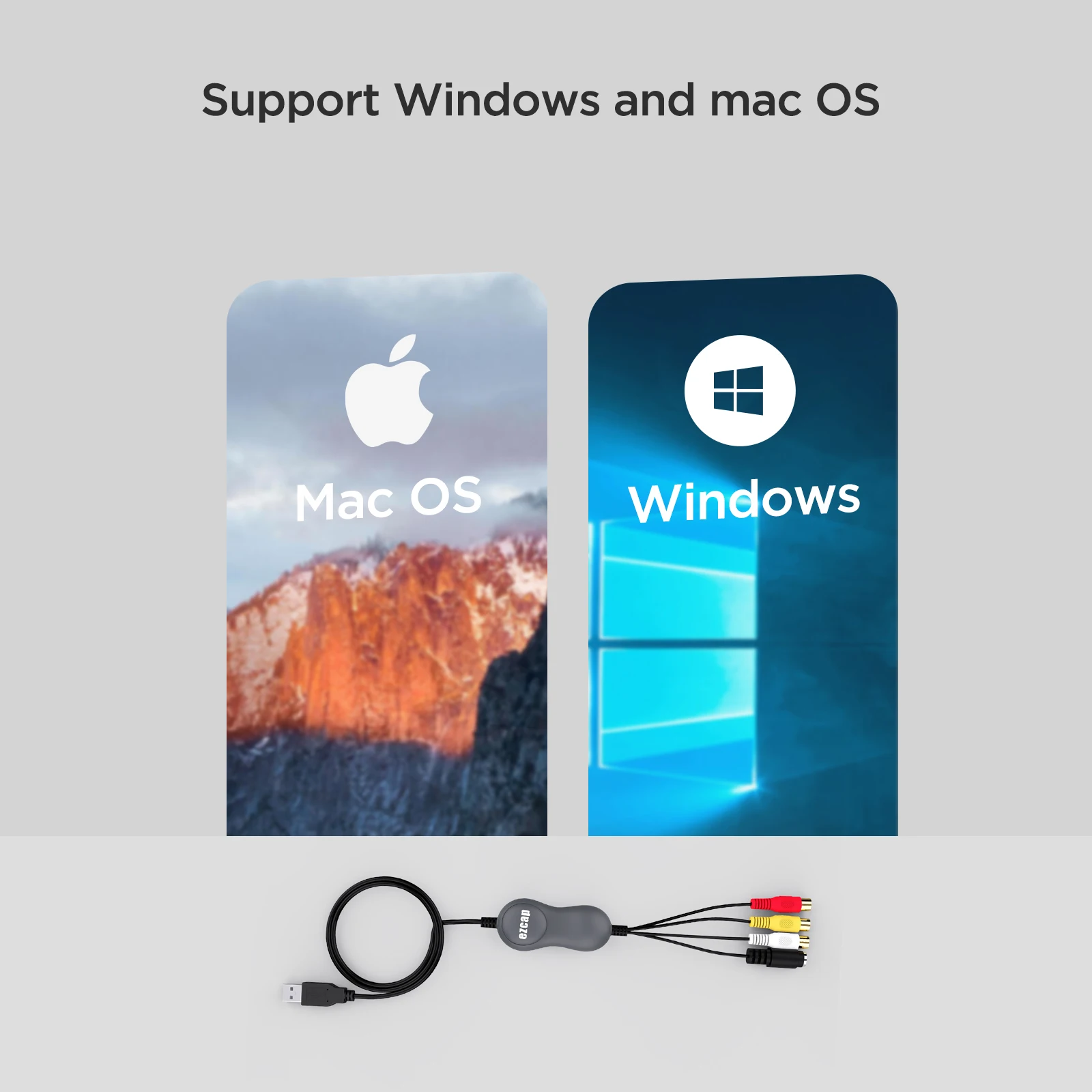 Ezcap159 USB Analog Video Capture Grabber, prend en charge Windows et Catalina