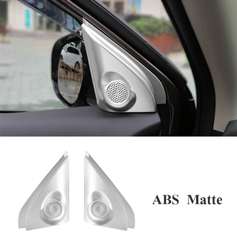 

For Mitsubishi Outlander 2016 2017 Accessories ABS Chrome Door Speakers Within The Front Triangle Sequins Sticker Car Styling