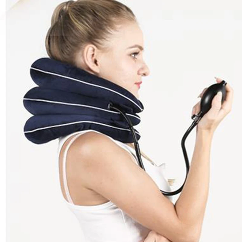 

HANRIVER Inflatable Neck Cervical Traction Massager Device Collar Vertebra Brace Health Care Pain Relief Neck Massage Relaxation