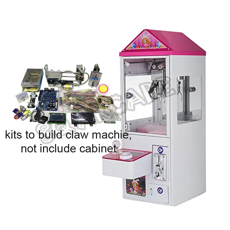 

Mini Coy candy Crane Came machine 27.5cm Gantry DIY Kit claw cabinet parts Game Board Coin Acceptor LED Flashing Joystick etc.