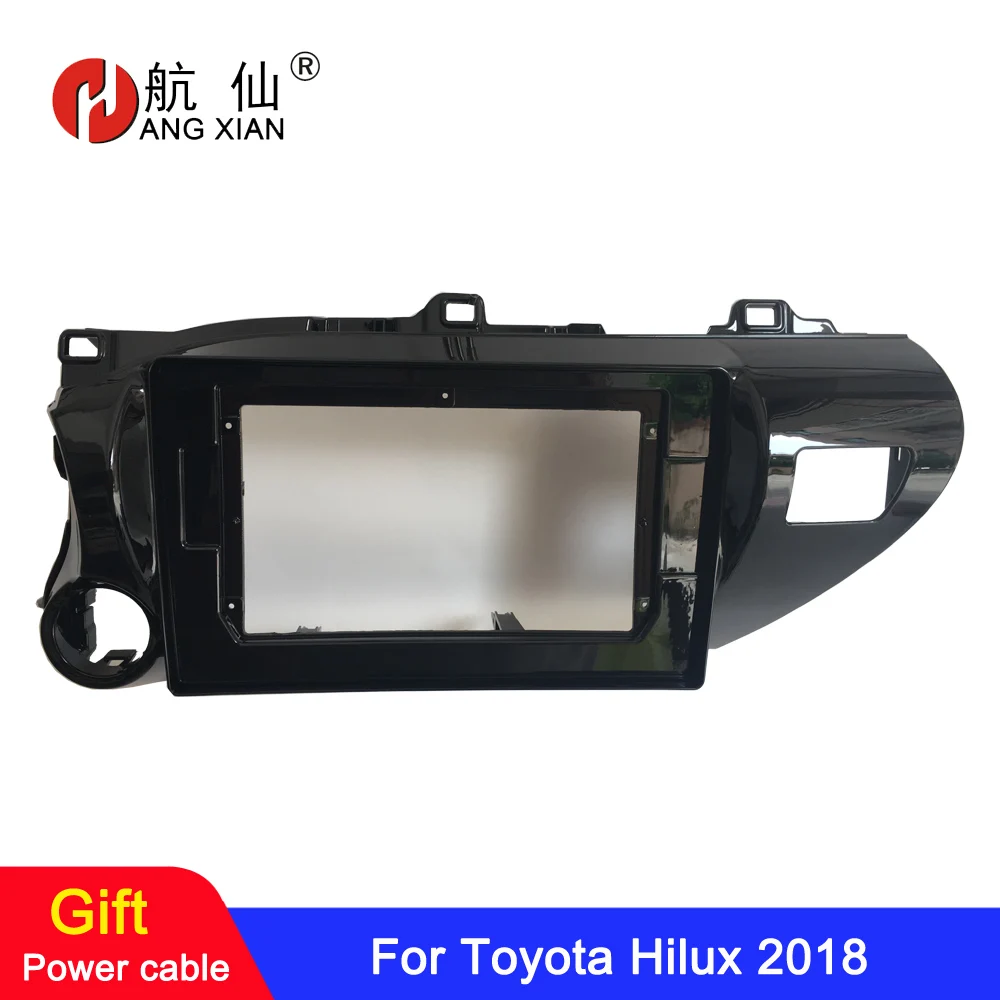 

HANGXIAN 2 Din Car Radio Fascia frame for Toyota Hilux 2018 car DVD player gps navi Panel Dash Kit Installation Frame Trim Bezel