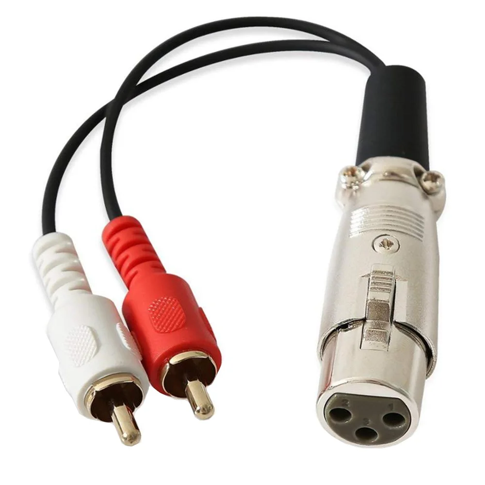 Audio RCA Cable Male to Dual XLR 3 Pin Male Female Cannon Amplifier Mixing Plug 0.15m/1.5m/3m AV Cable for Home Theater And Soun