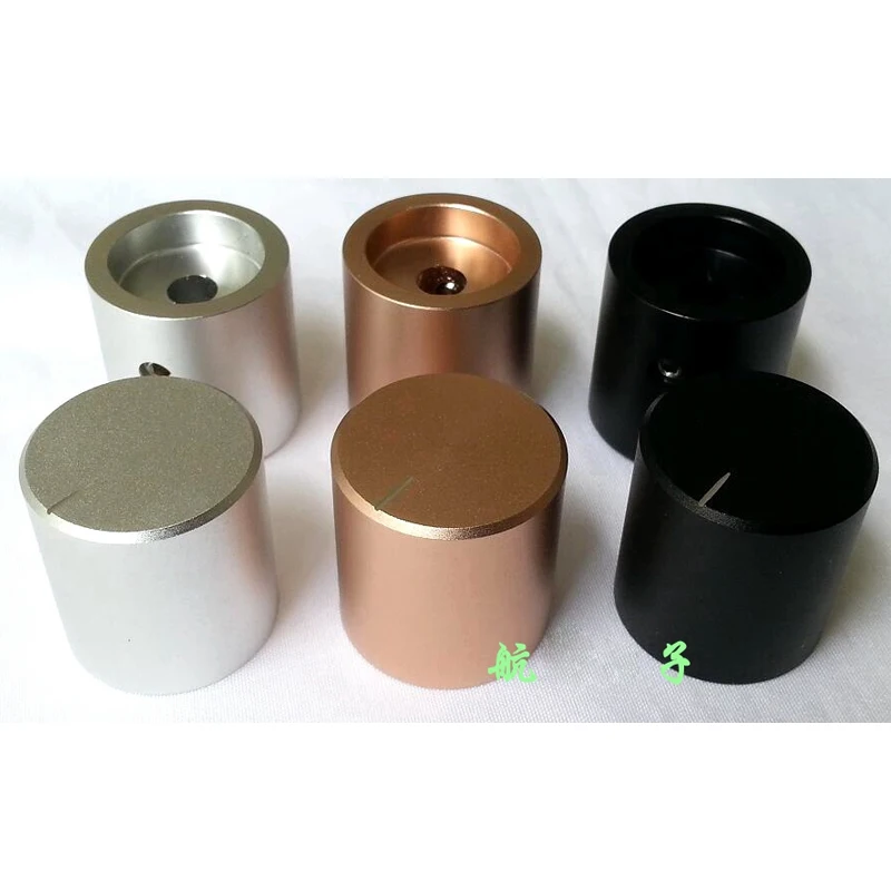 KYYSLB 24 мм x 2 5 мм сплошная ручка из алюминиевого сплава вращаемая Кнопка потенциометра громкости HIFI аудио усилитель мощности шасси регулятор тона