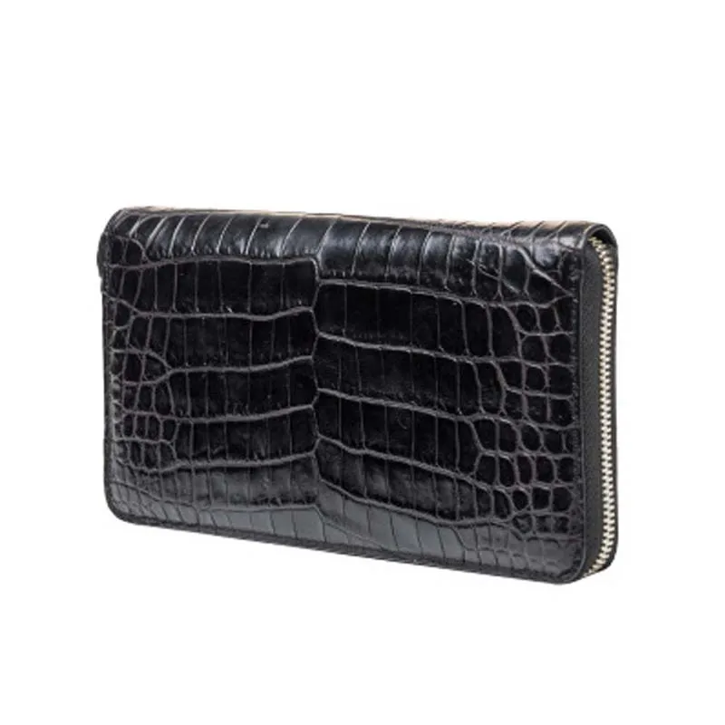 

xinepiju new arrival crocodile leather men bag leisure business zipper crocodile male Hand caught men clutch bag