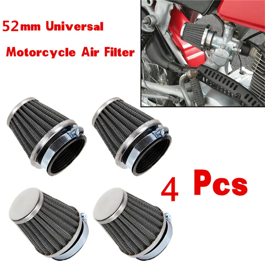 4x 52mm Motorcycle Air Filter Pod Fit For Suzuki GSXR 750 1100 750R KATANA GSX 1100F GSX600F Kawasaki KZ550H Yamaha GSX1100F ... - Image 2