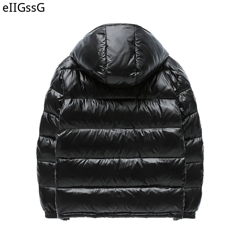Winter Warm Men Jacket Coat Casual Autumn Hooded Men's Short Thick Down Jacket White Duck Down Parka Male Glossy Fashion Coat