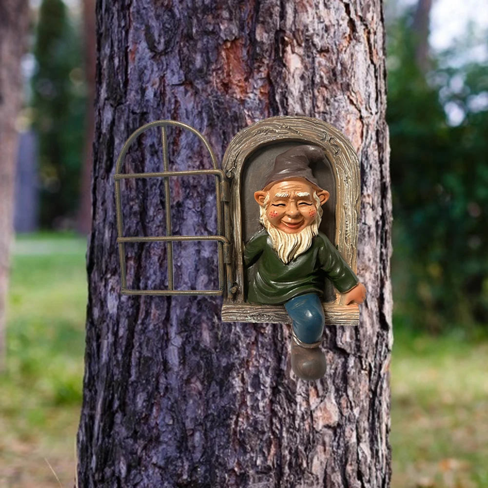 Estatua de resina 3D para decoración de escritorio, accesorio de adorno de muñeco travieso, para regalo, decoración artesanal de jardín y Pascua