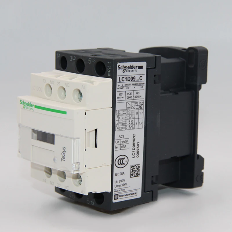 Schneider Electric muslimq7c F7C B7C bobina 220V 380 110AC 50/60Hz contattore Rrelay TeSys 3P 9A 1NO + 1NC carico Standard LC1D