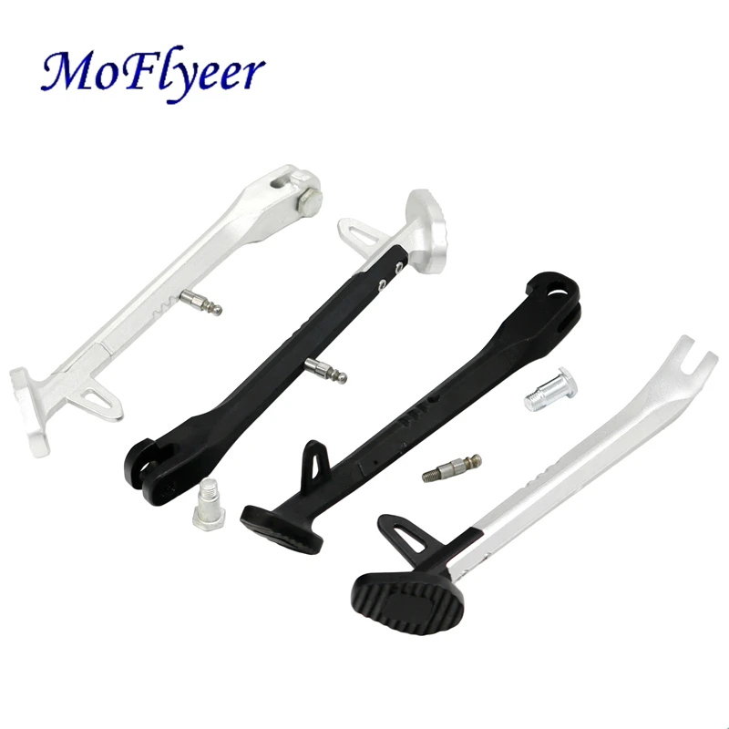 MoFlyeer Motorcycle Kickstands Motorcycle support Modified Foot Bracket Kickstand 4 Color Aluminum Alloy Motorcycle Side Stands