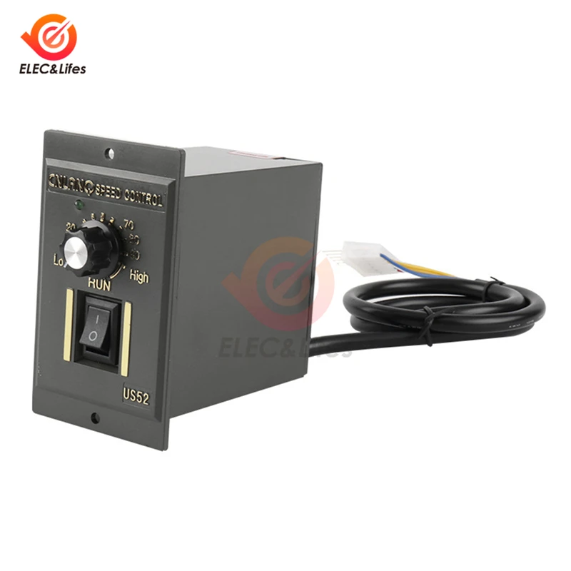 

Регулятор скорости двигателя переменного тока 220 В 400 Вт, регулятор скорости, прямой и назад, 50 Гц, 60 Гц, мини-блок управления скоростью двигателя