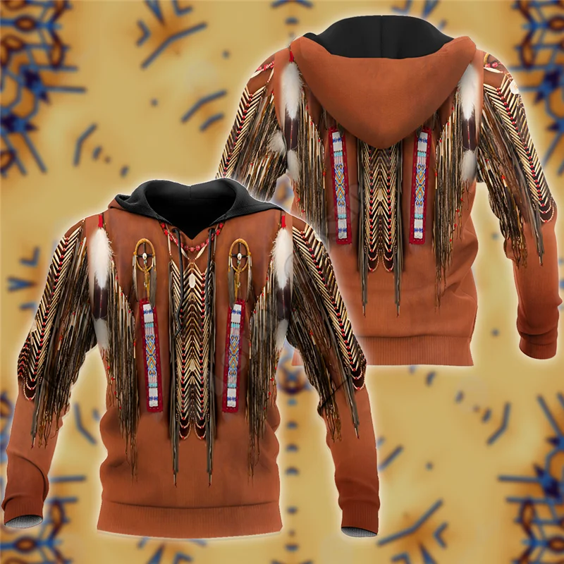 

Premium Native Culture Feather 3D Printed Unisex Sweatshirt zipper hoodies women For men Pullover streetwear Cosplay costumes 02