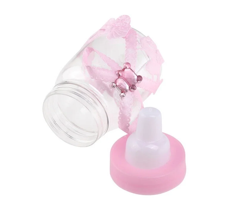 صندوق حلوى بلاستيك مع فيونكة ، 12 قطعة ، لهدايا أعياد الميلاد ، حفلة ما قبل الولادة ، المعمودية ، تذكار ، بيع بالجملة