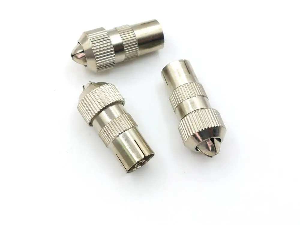 5pcs COAX COAXIAL TV AERIAL CONNECTOR PLUGS FEMALE METAL ADAPTER