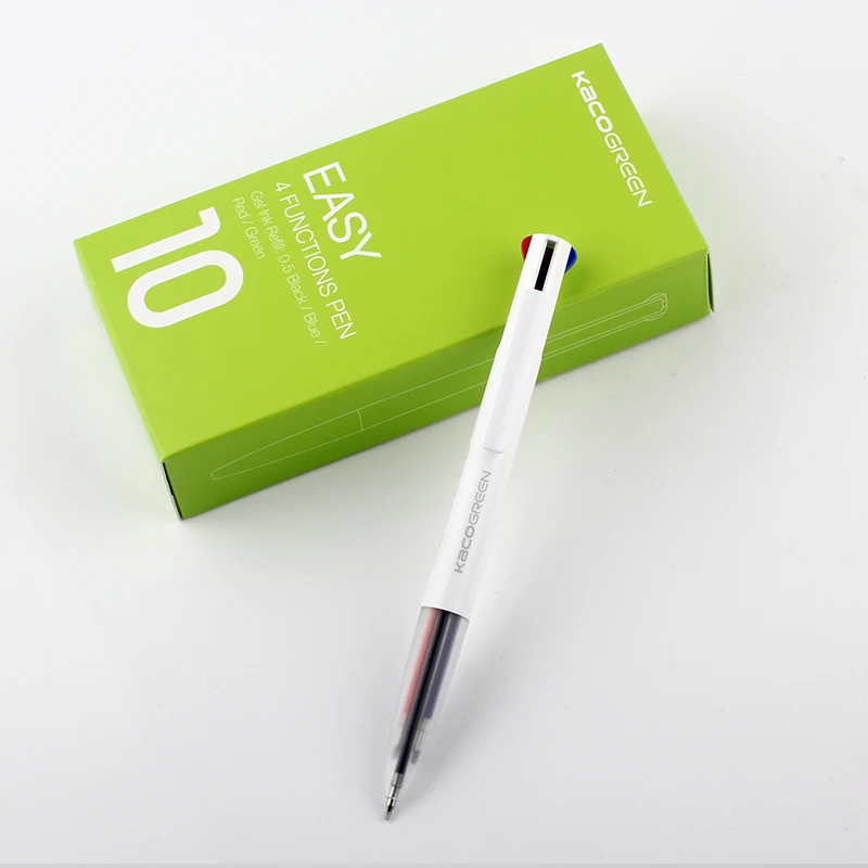 Youpin KACO EINFACH 4 In 1 Multifunktions Stifte 4 farben 0,5mm Schwarz Blau Rot Grün Refill Gel Stift Für büro Student