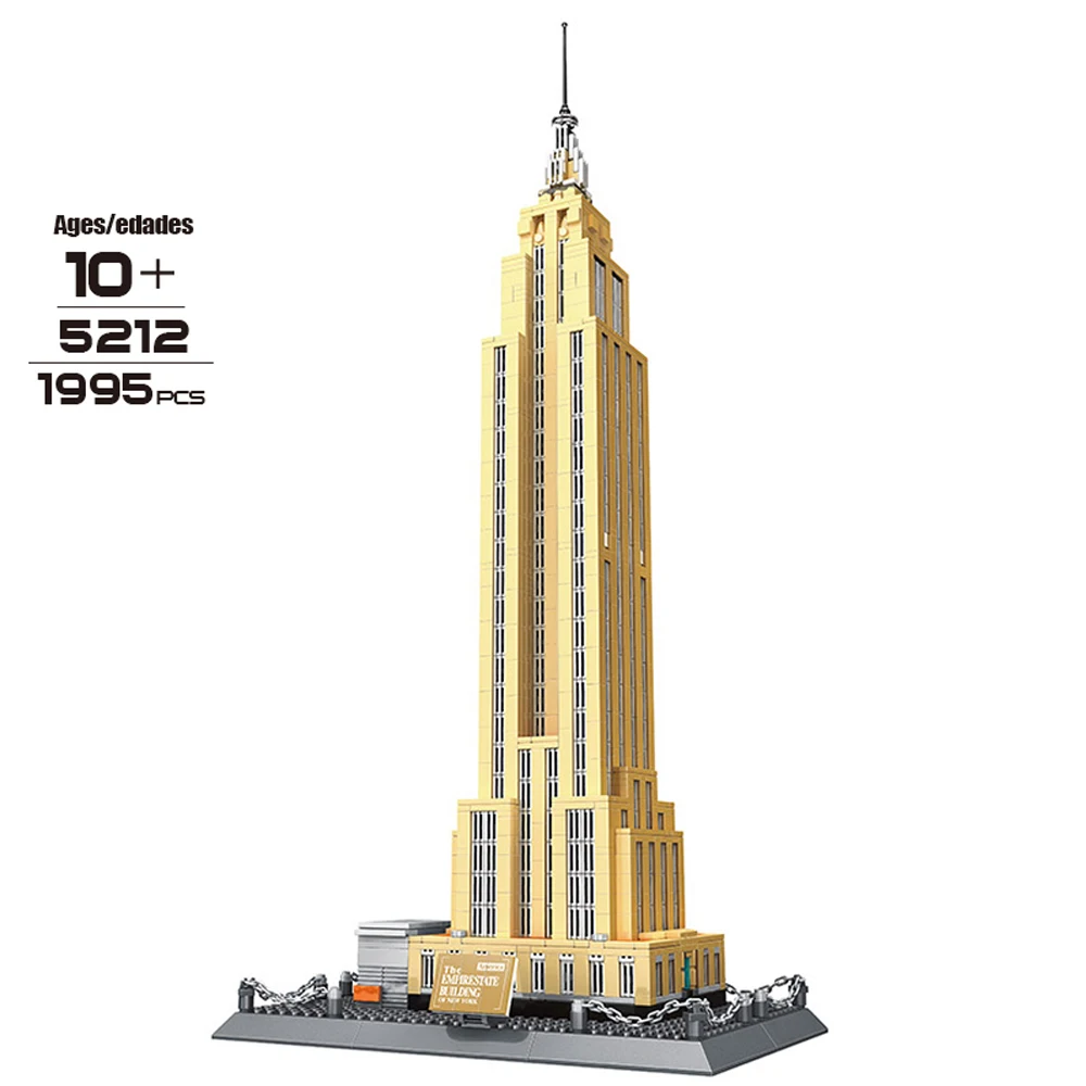 WANGE 5212 Building Blocks World Famous Architecture Series Of New York Funny Kits Toys For Children Gifts