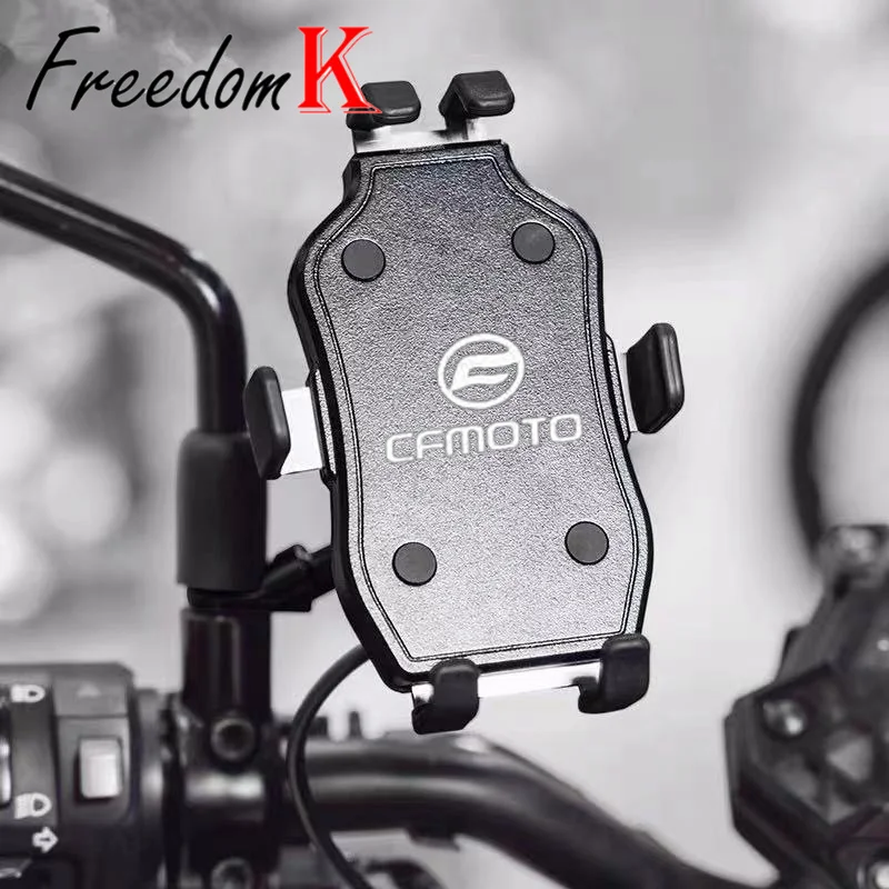 Motorcycle Phone Holder For CFMOTO 250SR CF650NK 400NK 400 650 NK 650NK 650TR 250SR 450SR GPS CNC Aluminum Mobile Stand Holder