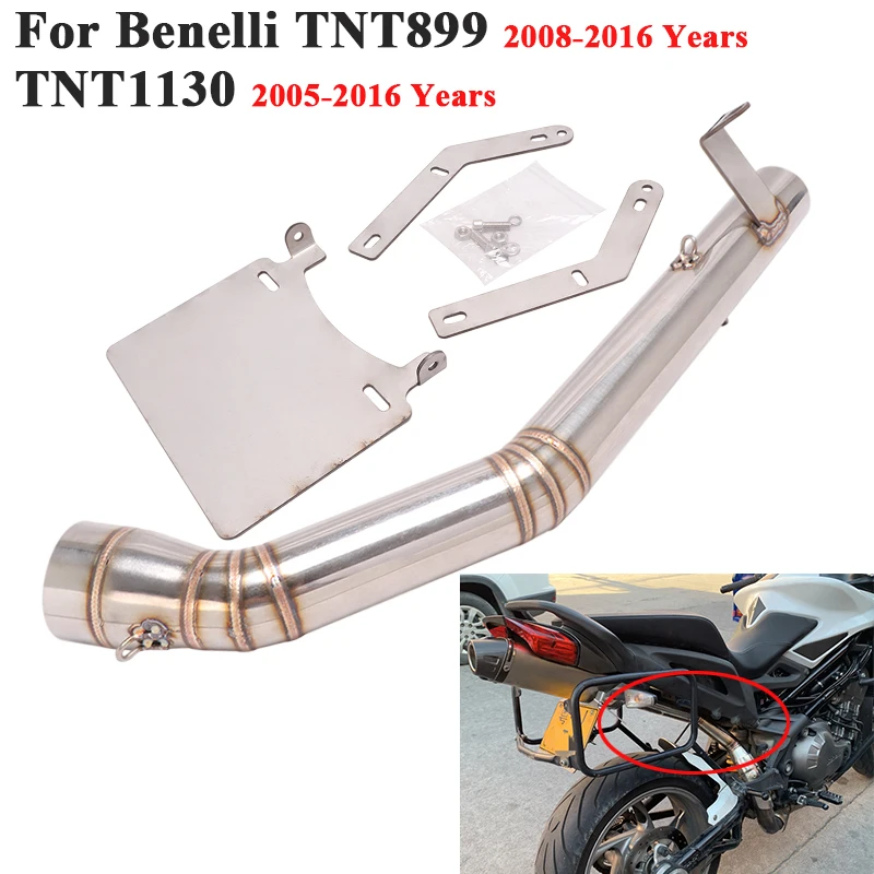 

Slip On For Benelli TNT 899 1130 TNT899 TNT1130 2005 - 2016 Motorcycle Exhaust Escape Modified Middle Link Pipe Connection 51mm