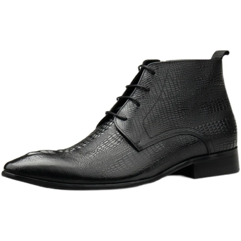 

In Stock Sipriks Genuine Leather Ankle Boots For Men British Male Martin Boots Elegant Black Comfort Breathable Zip Boots Shoes